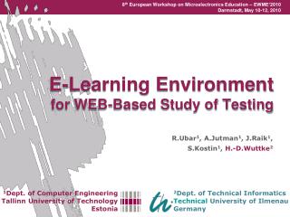 E-Learning Environment for WEB-Based Study of Testing