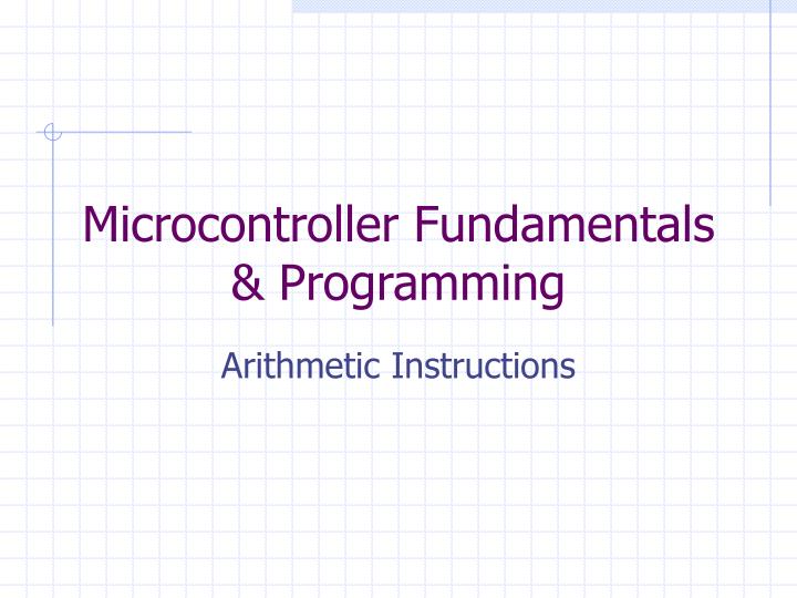microcontroller fundamentals programming