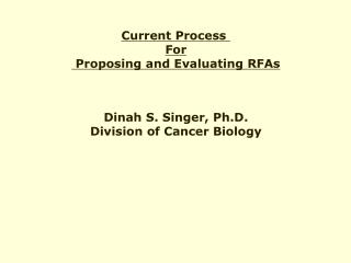 Current Process For Proposing and Evaluating RFAs