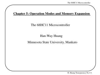 Chapter 5: Operation Modes and Memory Expansion