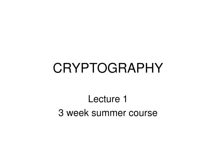 cryptography