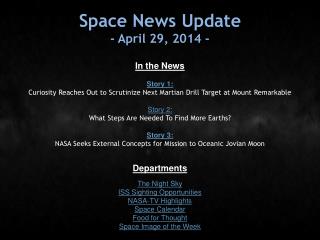 Space News Update - April 29, 2014 -