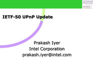 IETF-50 UPnP Update
