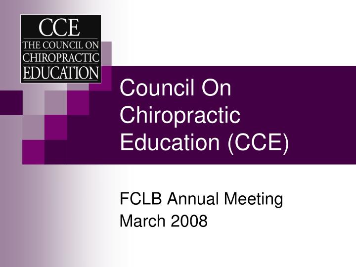 council on chiropractic education cce