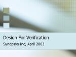 Design For Verification - slide 1