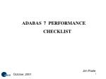 ADABAS 7 PERFORMANCE CHECKLIST - slide 1