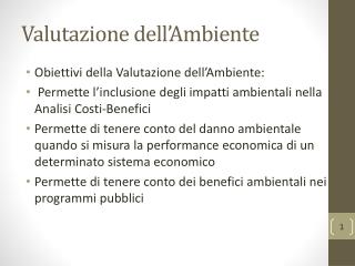 valutazione dell ambiente