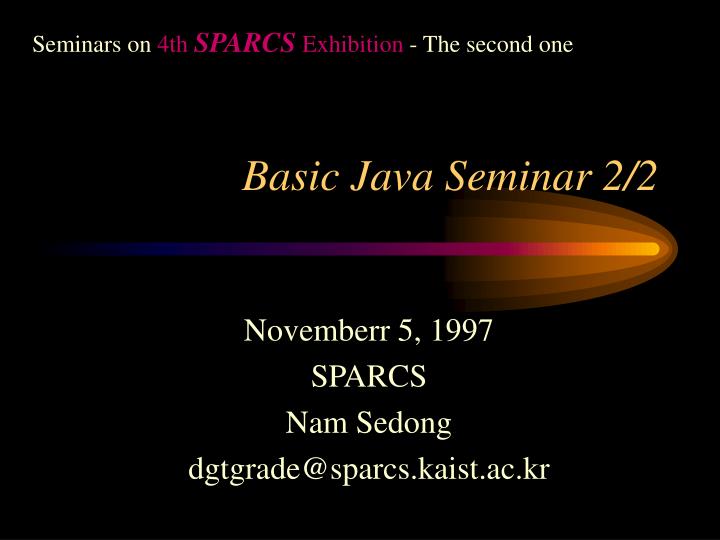 basic java seminar 2 2