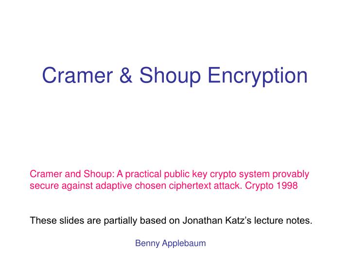 cramer shoup encryption
