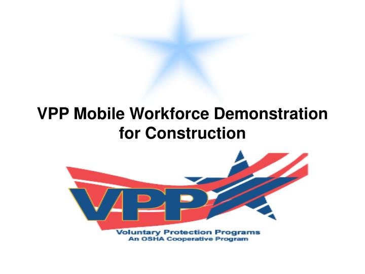 vpp mobile workforce demonstration for construction