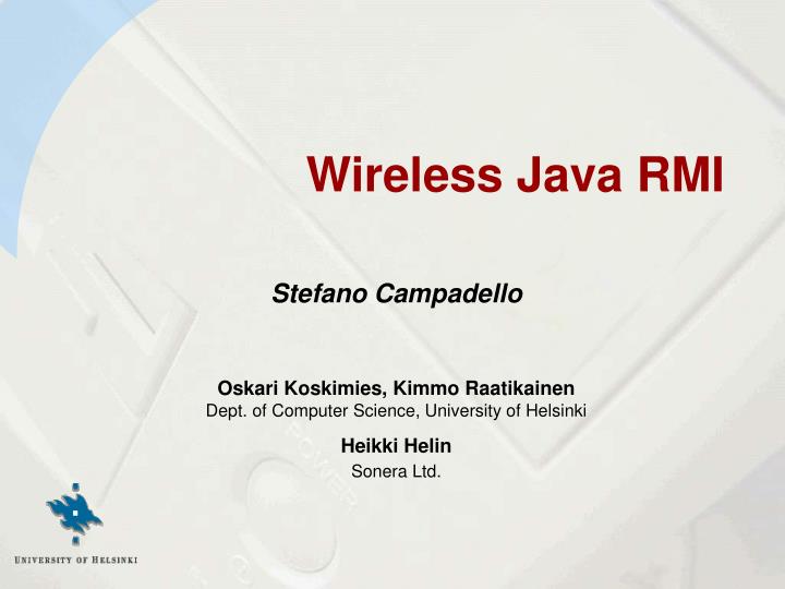 wireless java rmi