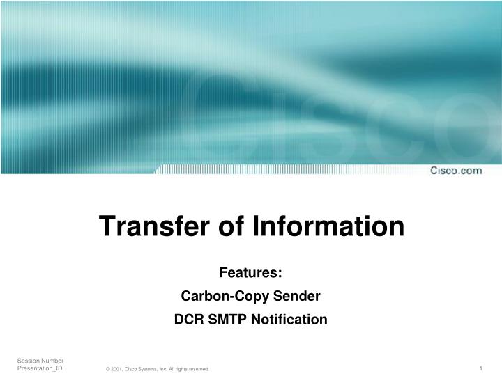 transfer of information