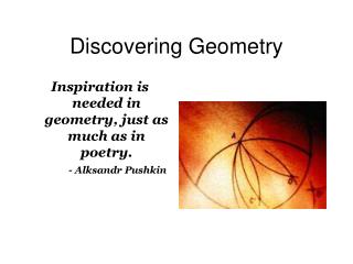 Discovering Geometry