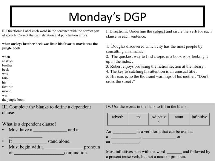 monday s dgp