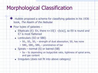 Morphological Classification