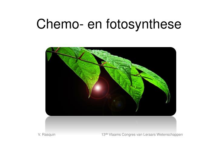 chemo en fotosynthese