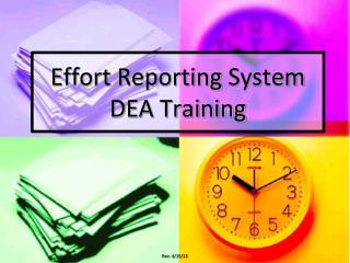 Effort Reporting System DEA Training