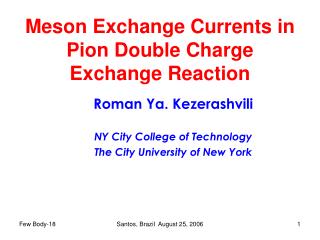 Meson Exchange Currents in Pion Double Charge Exchange Reaction