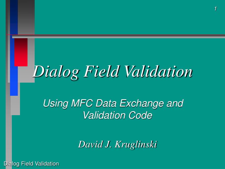 dialog field validation
