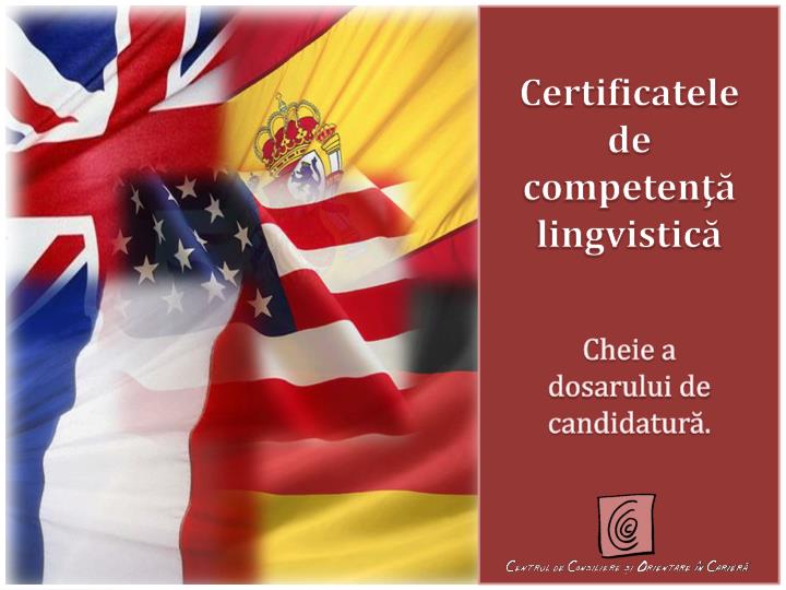 certificatele de competen lingvistic