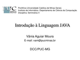 introdu o linguagem java