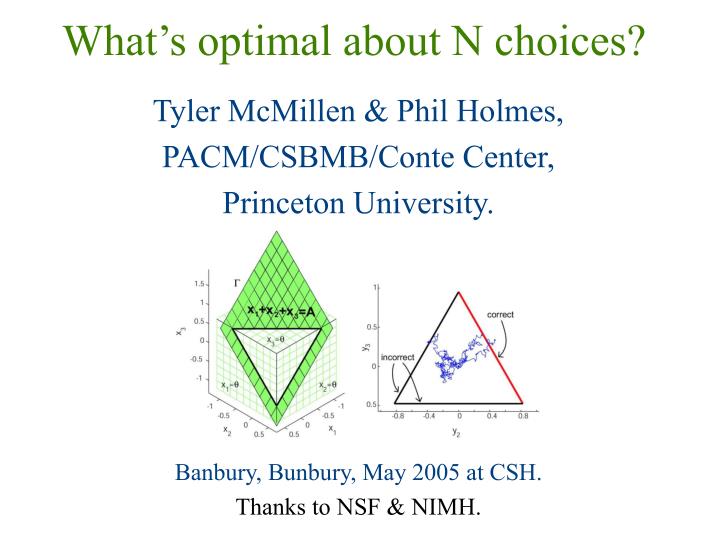 what s optimal about n choices