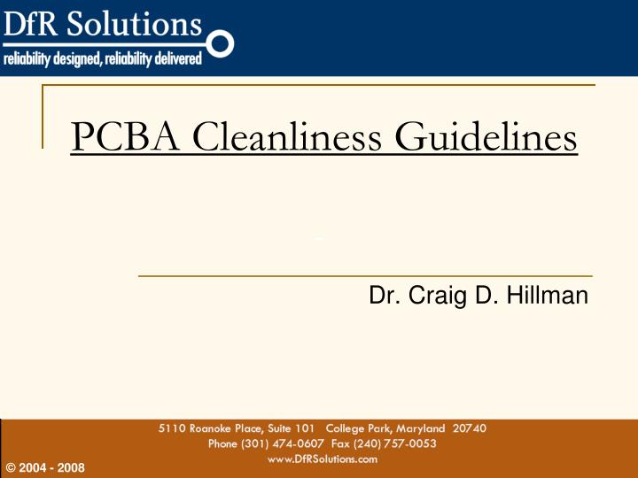 pcba cleanliness guidelines