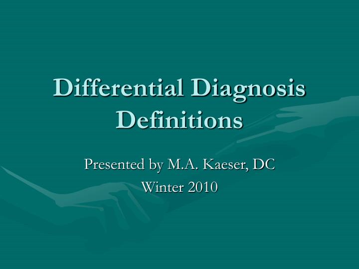 differential diagnosis definitions