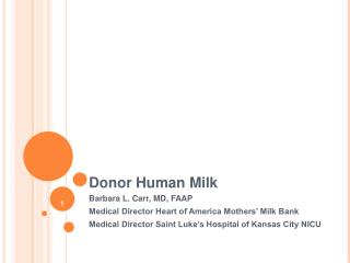 Donor Human Milk