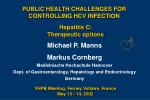 Public Health Challenges in Controlling HCV Infection: Therapeutic Strategies and Future Directions - slide 1