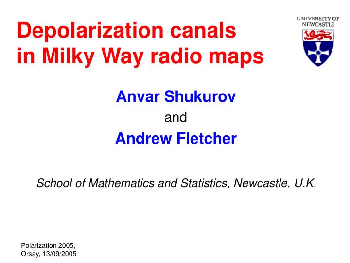 depolarization canals in milky way radio maps