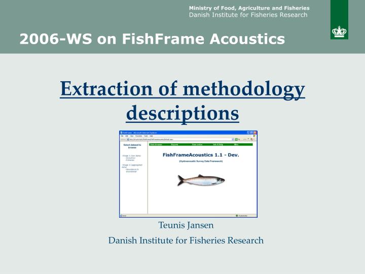 2006 ws on fishframe acoustics