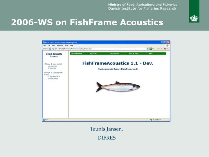 2006 ws on fishframe acoustics