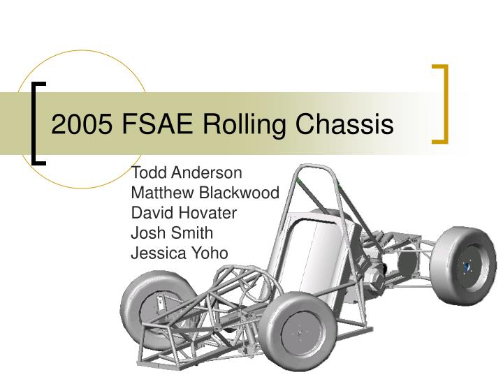 2005 fsae rolling chassis