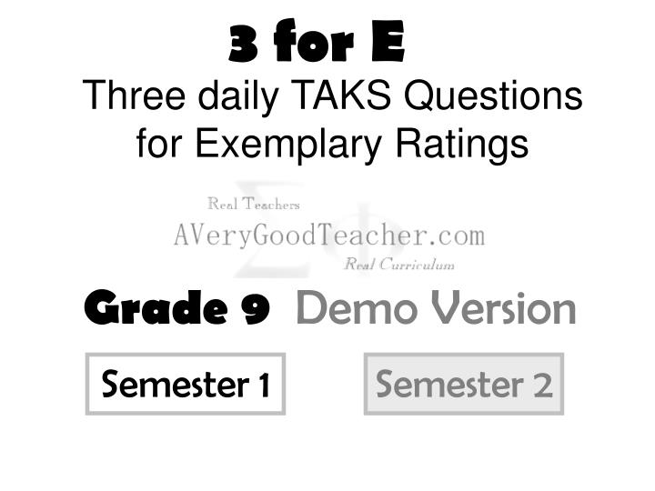 three daily taks questions for exemplary ratings