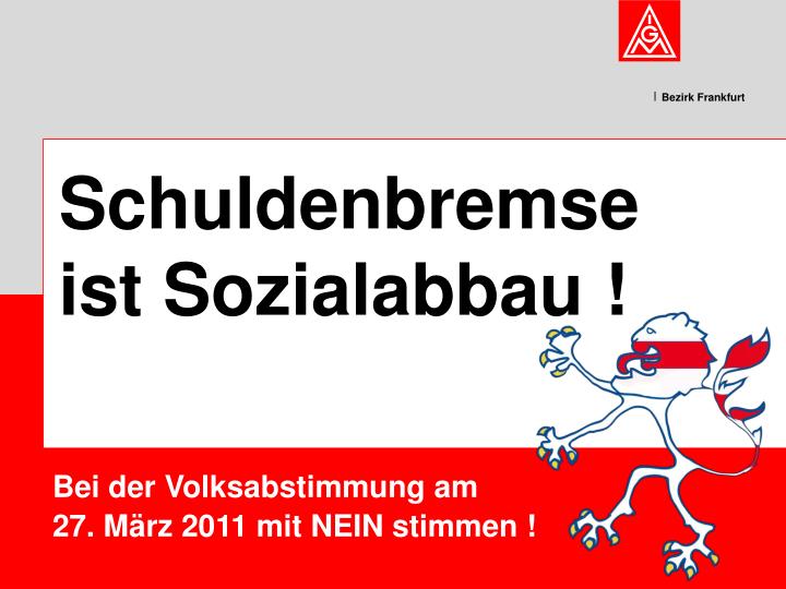 schuldenbremse ist sozialabbau