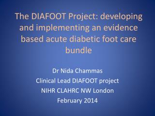 The DIAFOOT Project: developing and implementing an evidence based acute diabetic foot care bundle