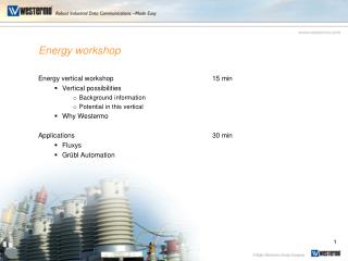 Energy workshop