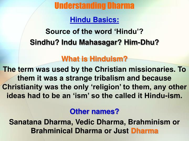 understanding dharma