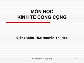 m n h c kinh t c ng c ng