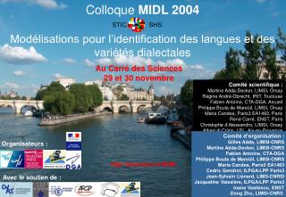 colloque midl 2004 mod lisations pour l identification des langues et des vari t s dialectales