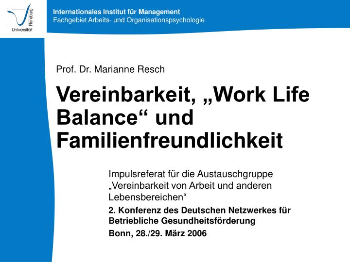 vereinbarkeit work life balance und familienfreundlichkeit