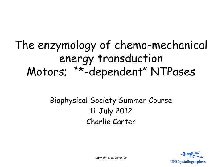 the enzymology of chemo mechanical energy transduction motors dependent ntpases