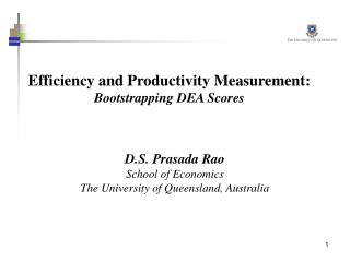 Efficiency and Productivity Measurement: Bootstrapping DEA Scores