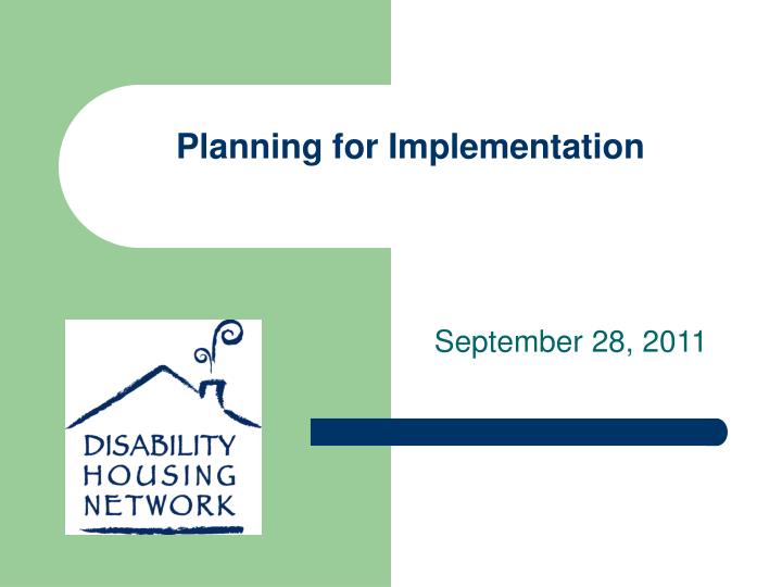 planning for implementation