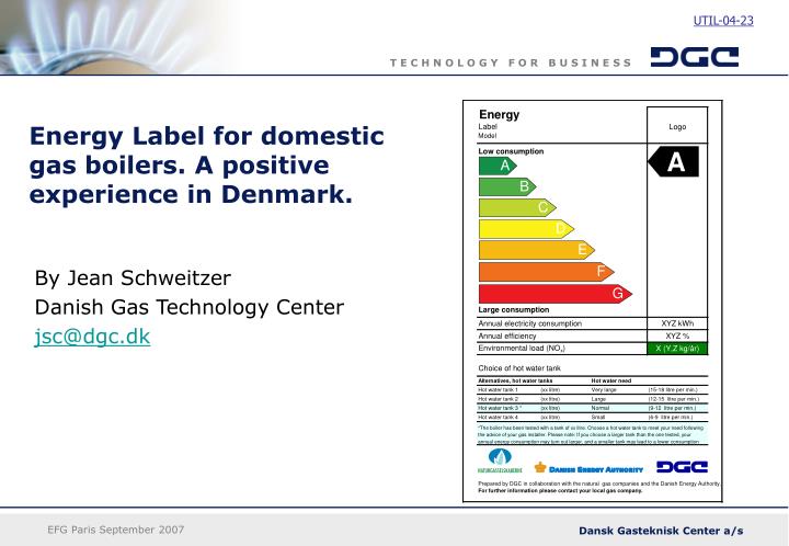 energy label for domestic gas boilers a positive experience in denmark