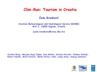 Clim-Run: T ourism in Croatia