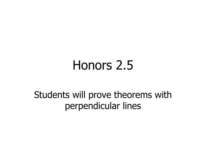 honors 2 5