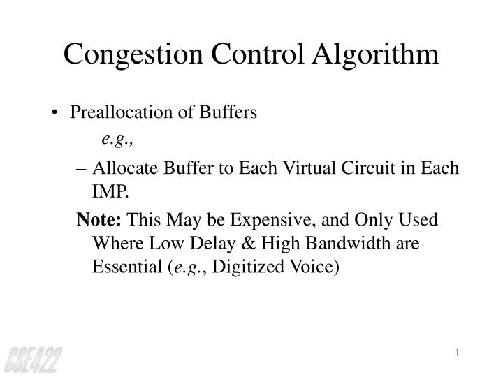 congestion control algorithm