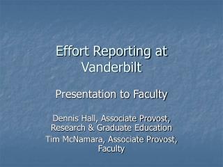 effort reporting at vanderbilt